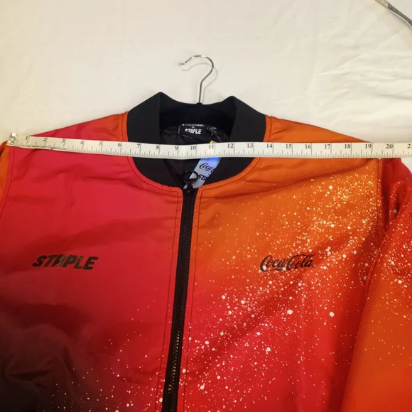 Coca-Cola Staple Men's Limited Edition Bomber Varsity Zip Up Colletion Jacket L - Picture 13 of 16